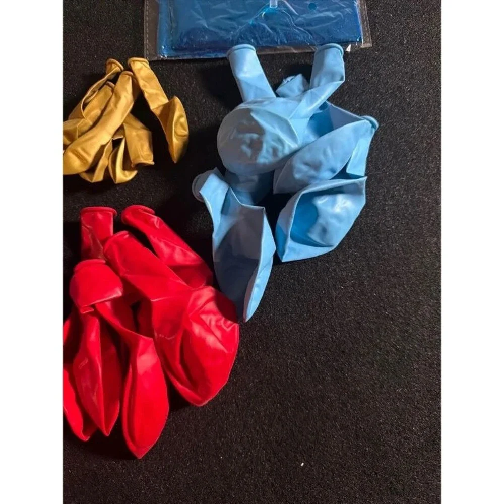 Assorted Red, Royal Blue, Light Blue & Gold-P